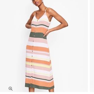 LOFT Multicolor Striped Dress